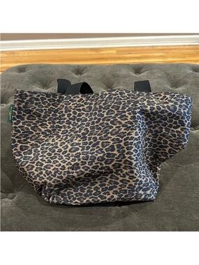 Herve Chapelier Leopard Large Nylon Tote